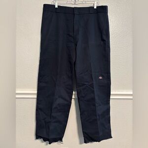 Dickies Men’s Loose Fit Blue Pants, Undone Hems Size 38x32